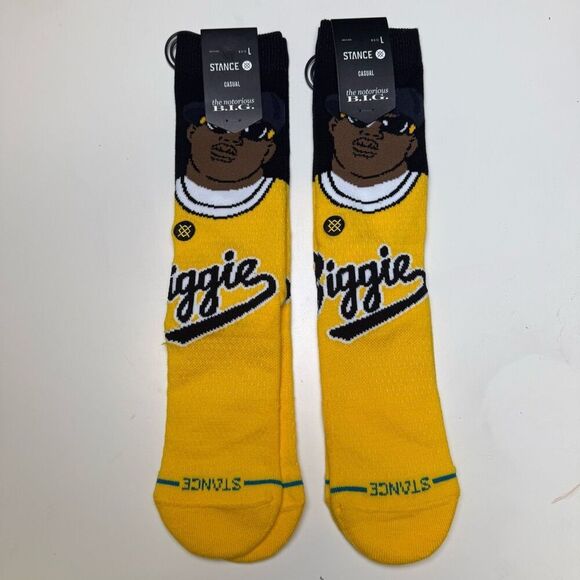 (2)Stance Notorious B.I.G. Biggie Smalls Juicy Crew Socks 90s Rap Music Fun Gift - Picture 1 of 3